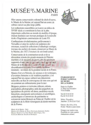 Museu da Marinha — Paris — Estabelecimento Nacional — Verso