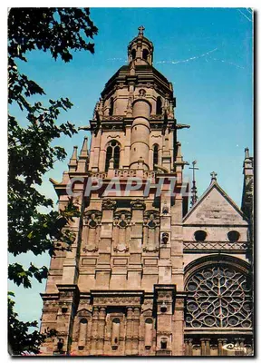 Évreux (Eure) — Catedral Notre-Dame, Torre Norte "Le Gros Pierre" — Combiére Imprimeur Mâcon
