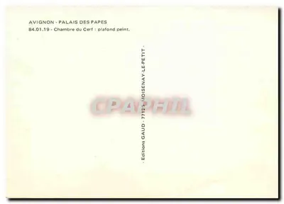 Avignon - Palast der Päpste — Zimmer des Hirsches: Gemalte Decke — Editions Gaud — Rückseite