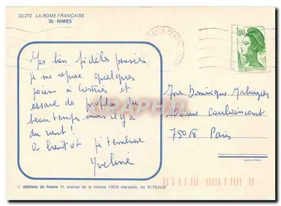 Nîmes — De Franse Rome — uitgaven van Frankrijk — Achterkant
