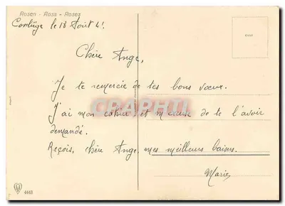 Três rosas — ilustração — editor J. Leduc n° 4443 — Verso
