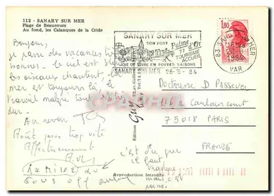 Strand van Beaucours — Sanary-sur-Mer — Editeurs Guillaume — Achterkant
