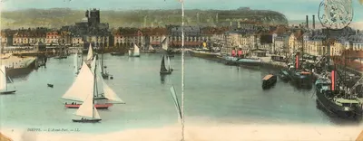 CARTE DOUBLE Dieppe Porto Navio