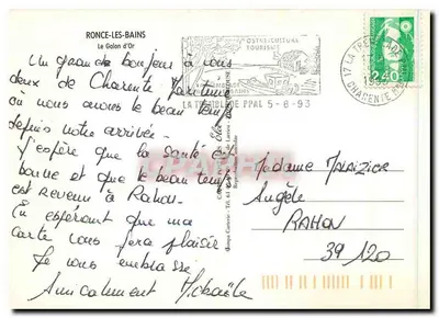 Ronce-les-Bains — praia com veleiro — editor Oquima Carterie — Verso