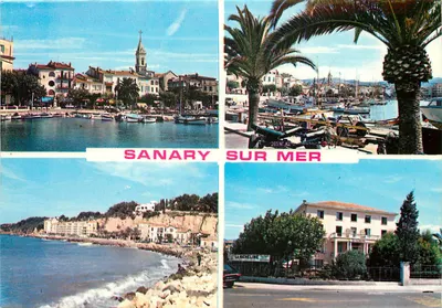 Sanary-sur-Mer — vista do porto, da praia e do hotel La Micheline — editor Micheline, n° 265 NC 42