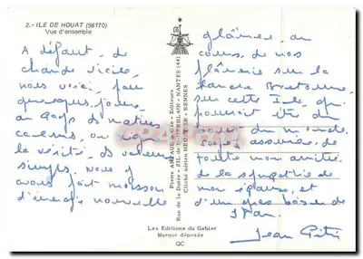 Wyspa Houat — ogólne widok — Pierre Arnaud & Cie, St-Herblain — Rewers