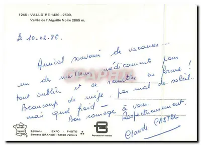 Valloire — Vale da Aiguille Noire — Bernard Grange — Verso