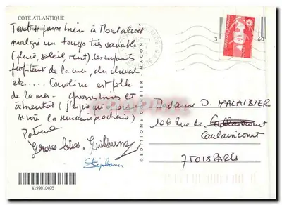 Costa Atlântica — Costa Atlântica — Éditions Combier — Verso