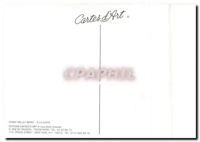 Champagne i szklika do koktajli — Fanny Mellet Berry — Wydawnictwo Kart Art — Rewers