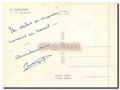 A Normandia — No abrevadero — Edições Gaby — Verso
