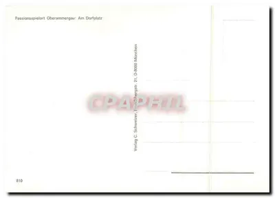 Hotel Alte Post — Oberammergau — Verlag C. Schweitzer, München — Verso