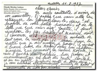 Zamek Saline Royale w Arc-et-Senans — widok zimowy — Fundacja Claude Nicolas Ledoux, nr 25610 Arc-et-Senans (Francja) — Rewers