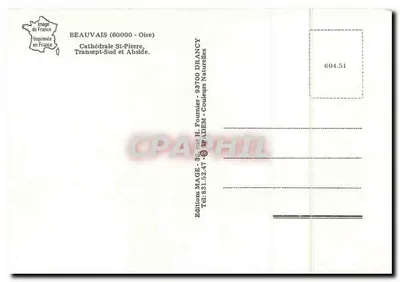 Beauvais — Katedra św. Piotra, transept południowy i absydę — Éditions MAGE — Rewers