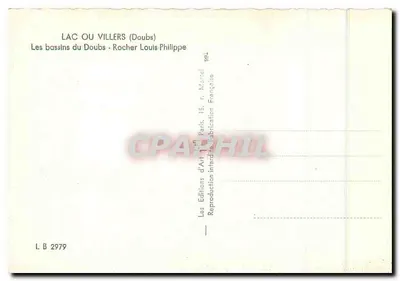 Jezioro lub Villers (Doubs) — Baseny Doubs - Skalista Louis Philippe — Wydawnictwo Sztuki, Paryż — Rewers