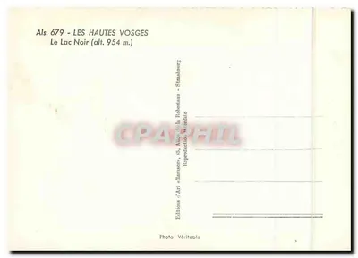 Lago Negro — Altos Vosges — Éditions d'Art « Marasco » — Verso