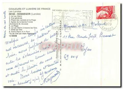 Hossegor — vista panorâmica e locais — Éditions Jean-Jaurès-de-Arcueil — Verso