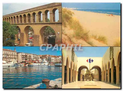 Aigueduc dos Arceaux em Montpellier — Praia do Languedoc — Sète, o canal — Carrefour, estrada de Sète para Montpellier