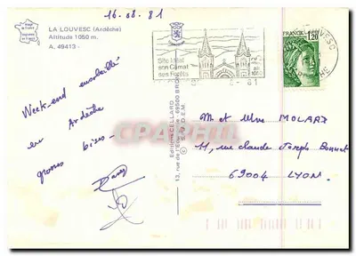 La Louvesc — peregrinação famosa, local ideal para férias tranquilas — Edições CELLARD — Verso