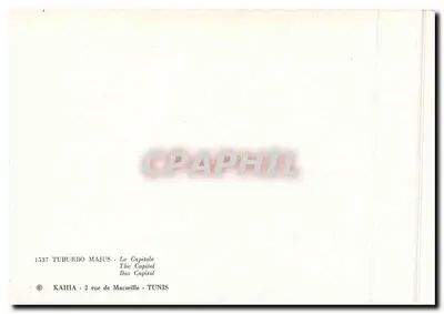 Het Capitool — Tunesië — uitgever Tuburbo Majus — Achterkant