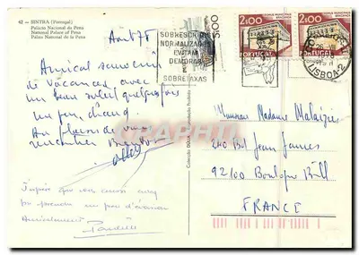 Palácio Nacional da Pena — Sintra — editor não identificado, n° de série 42 — Verso