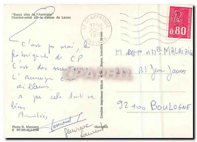Chardon-soleil na Causse du Larzac — Foto R. Manoury — Wydawca Mâcon — Rewers