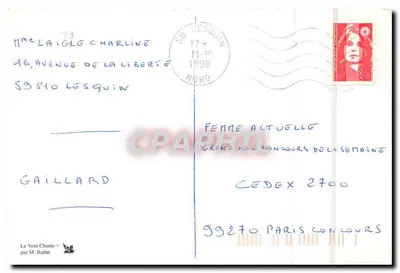 Pole róz i trawy — dzieło M. Battut — wydawnictwo Le Vent Chante — Rewers