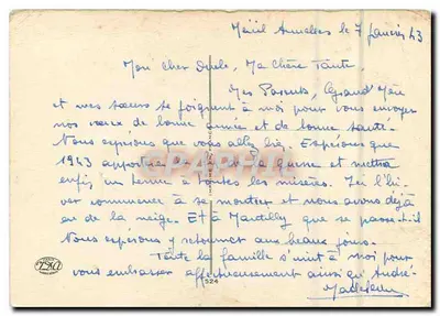 Pejzaż jesieniowy z mostem — obraz S.I.M. — wydawca 'La France' n°524 — Rewers