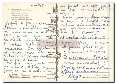 Cambrils — widok panoramiczny — POSTALES I.B.G. — Rewers