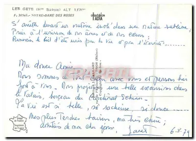 Les Gets (Haute-Savoie) — Najświętsza Maryja z Różami — wydawca J. Cellard, nr F.30541 — Rewers