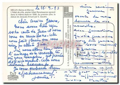 Urząd miasta Melun — dawniej renesansowy hotel rozszerzony w 1848 — Wydawnictwo Guy — Rewers