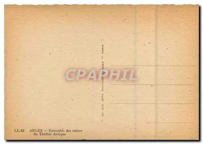 Arles – Zbiór ruin Antycznych Teatru – CH des Arts Photographiques – LL.42 — Rewers
