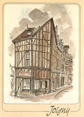 Joigny — Casa do Arvore de Jesus (Século XVI) — aquarela de G. Audusseau, n°245