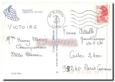 Borgonha - A Abadia de Fontenay — H. F. Carbennele — Verso