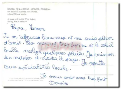 Martinique — Dom Kanii — wydanie Izby Gospodarczej Martiniki — Rewers