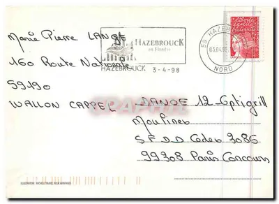 Arranjo de anêmonas e bagas vermelhas — paisagem invernal — ilustração de Michèle Tramel para Avantages — Verso