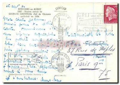 Casa natal de Georges Cadoudal — Kerleano em Auray — editada por IRIS — Verso