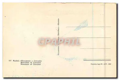 Madryt — Pomnik Cervantesa — Helioptica Artística Española — Rewers