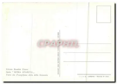 Torre dei Frangipane — Rzym — Wydawca Ettore Roesler Franz, seria "Roma Sparita" nr 317-008 — Rewers