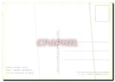 Rzym — Rue du Campitello di Borgo — Ettore Roesler Franz — Rewers