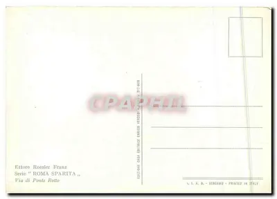 Rzym — ulica Mostu Rotté — Wydawnictwo Ettore Roesler Franz, seria 'Roma Sparita', n°317-908 — Rewers