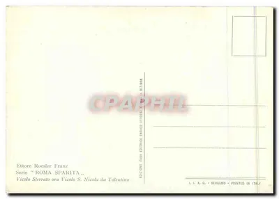 Vicolo Sterrato agora Vicolo S. Nicola da Tolentino — Ettore Roesler Franz — Édition CABA Editrice Enrico Verdesi — Verso