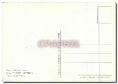 Vicolo della Volpe — Rzym — Wydawnictwo Ettore Roesler Franz — Rewers