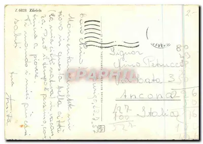 Zurich — vista panorâmica — Verlag Betrangen Pampaluchi, Zürich, n° Z 6828 — Verso