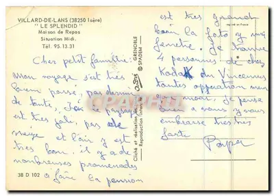Villard-de-Lans — 'Le Splendid' — SPADEM — Verso