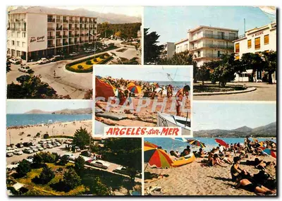 Argelès-sur-Mer — visão da costa — Sociedade das Cartas Postais APA-POUX