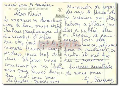 Castelos das Charentes — Cognac, Angoulême, Barbézieux, Rochebrune, Nieul, Verteuil, Usson-près-Pons, La Roche-Courbon, La Rochefoucauld — Editora Artaud, n°101 — Verso