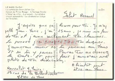 Le Mans — panoramische weergave — Uitgaven BLOIS (L & C) — Achterkant