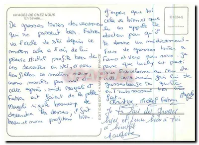 Na Savoia — paisagem invernal e atividades — Verso
