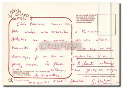 Jezioro i zapora Passet — Porte-Puymorens (66) — Wydawnictwo DINO — Rewers