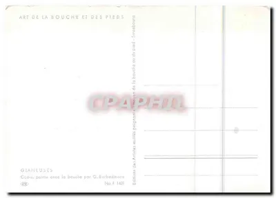 Glaneuses — Dipinto con la bocca — G. Barbedienne — Verso